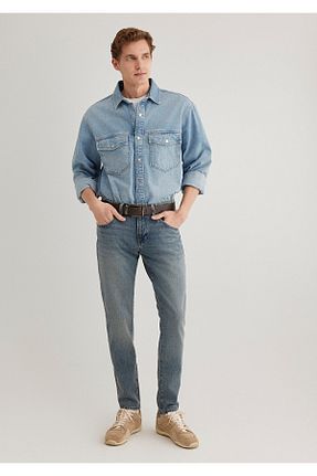شلوار جین آبی مردانه پاچه تنگ Mavi - کد 891787680