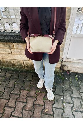 کیف دستی زرشکی زنانه سایز متوسط Ayşe Kandırmaz - کد 932487277