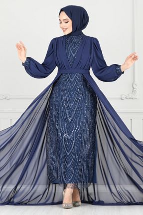 لباس مجلسی حجاب رنگی زنانه شیفون ModaMerve - کد 937802048