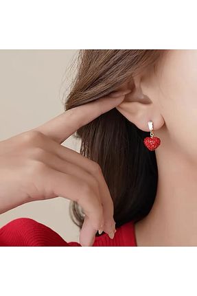 گوشواره نقره قرمز زنانه 925 عیار by evrenmusti - کد 937809905