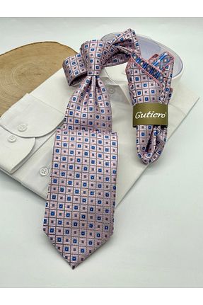 کراوات صورتی مردانه میکروفیبر Gutiero - کد 937822008