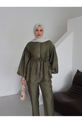 ست بالاتنه و پائین تنه حجاب رنگی زنانه بافت modatavil - کد 937825389