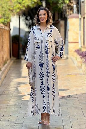لباس بژ زنانه بافتنی Nevin Kaya Moda - کد 814634001