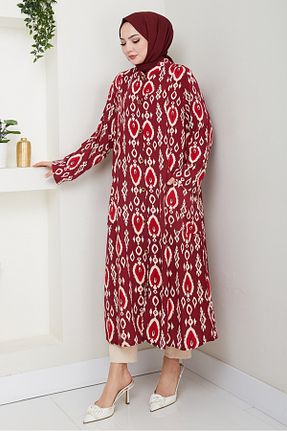 تونیک حجاب زرشکی زنانه ویسکون Bestenur - کد 937826955
