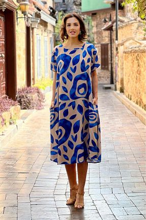 لباس بژ زنانه بافتنی Nevin Kaya Moda - کد 808162358