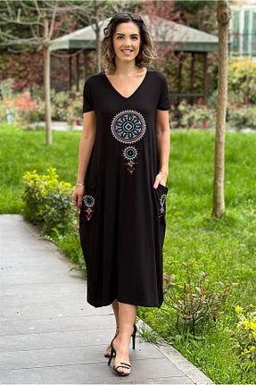 لباس مشکی زنانه بافتنی Nevin Kaya Moda - کد 681609729