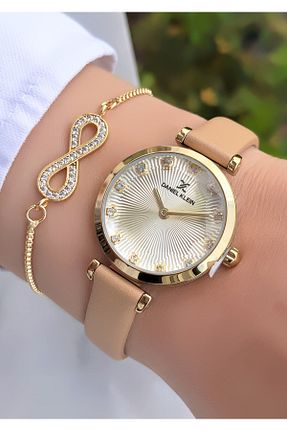 ساعت مچی زرد زنانه 36-40 میلی متر Daniel Klein - کد 921846009