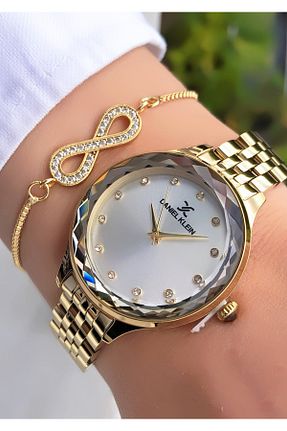ساعت مچی طلائی زنانه 31-35 میلی متر Daniel Klein - کد 854838973