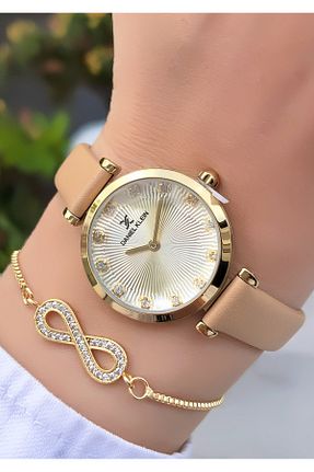 ساعت مچی زرد زنانه 36-40 میلی متر Daniel Klein - کد 921846009