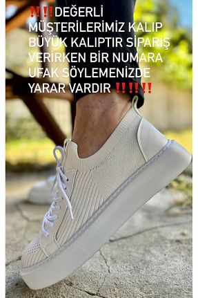 کفش اسنیکر سفید مردانه بند دار zımba ayakkabı - کد 839329400
