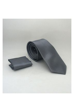 کراوات طوسی مردانه میکروفیبر Gaffy - کد 6701531