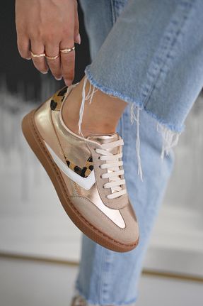 کفش اسنیکر بژ زنانه بند دار Elvin Shoe - کد 937849954