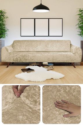 کاور مبل قهوه ای مخمل bibaha - کد 849125869