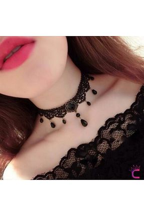 گردنبند جواهر رنگی زنانه سنگ Cinderella - کد 937892243