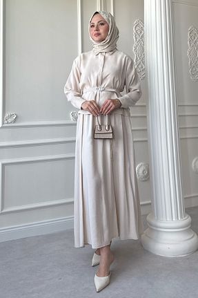 ست بالاتنه و پائین تنه حجاب نباتی زنانه رگولار InStyle - کد 937890024