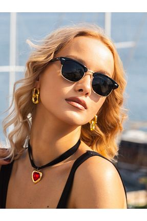 عینک آفتابی مشکی زنانه UV400 Angel Eyes - کد 692792851
