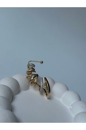 گوشواره جواهر زرد سنگ طبیعی Aksu Atelier - کد 937890358