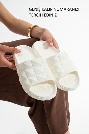دمپائی سفید زنانه EVA MODA BULVARI - کد 931534021