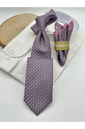 کراوات صورتی مردانه میکروفیبر Gutiero - کد 937905294