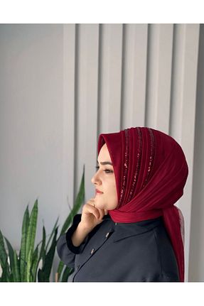 شال زرشکی زنانه پنبه ای DOULA - کد 937904165