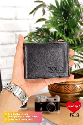 کیف پول مشکی مردانه ابعاد بزرگ POLOGRAND London - کد 937328564