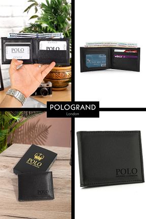 کیف پول مشکی مردانه ابعاد بزرگ POLOGRAND London - کد 937328564