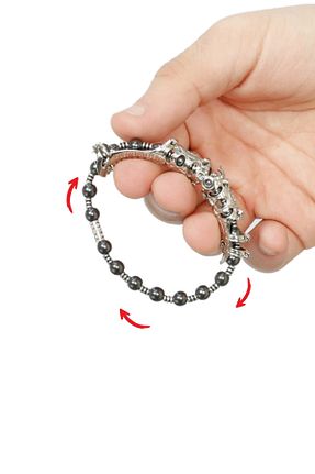 دستبند جواهر طوسی زنانه سنگ طبیعی MULTİ TESPİH - کد 937922326