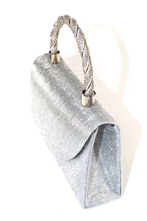 کیف مجلسی طوسی زنانه پارچه ای KEEBA - کد 937736101