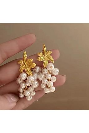 گوشواره جواهر رنگی مروارید Pelin Aksesuar - کد 937922674