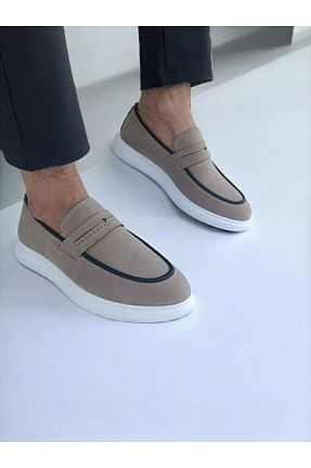 کفش کلاسیک بژ مردانه جیر RONX - کد 937926340
