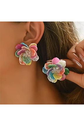 گوشواره جواهر رنگی Pelin Aksesuar - کد 937922800