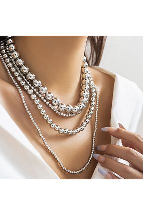 گردنبند مروارید طوسی Jerberaa takı - کد 937924237