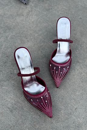 کفش استایلیتو زرشکی پاشنه نازک yezy shoes - کد 938135630
