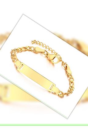 دستبند استیل (فولاد) زرد بچه گانه استیل (فولاد) Sahi Aksesuar - کد 891047834