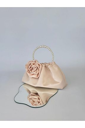 کیف مجلسی صورتی زنانه پارچه ای posst bag - کد 933025138