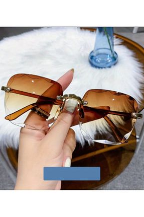 عینک آفتابی قهوه ای زنانه 50 herseybizde2535 - کد 937943587