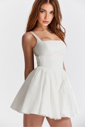 لباس سفید زنانه بافتنی BERFUĞ KIRAN - کد 829301883