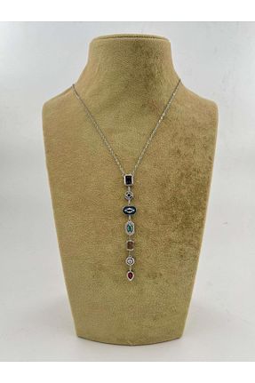 گردنبند استیل ( فولاد ) طوسی زنانه استیل ضد زنگ MAVEGA - کد 937959678