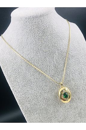 گردنبند استیل ( فولاد ) زرد زنانه استیل ضد زنگ DS DİAMONDSHOP - کد 937973118