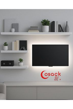 میز و پایه تلویزیون سفید MDF Cosack Online - کد 938155641