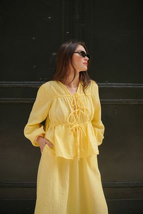 بلوز زرد زنانه ساده Molly Nelly - کد 935858911