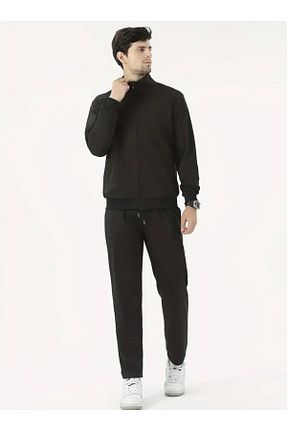 ست گرمکن مشکی مردانه پنبه - پلی استر - الاستین Last fashion - کد 887775575