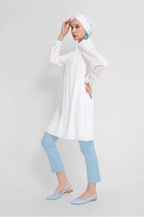 تونیک حجاب سفید زنانه پلی استر Alvina - کد 874941914