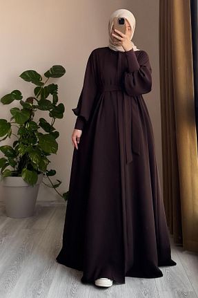 کلاه و ابایا قهوه ای زنانه پنبه ای ANDE - کد 871132884