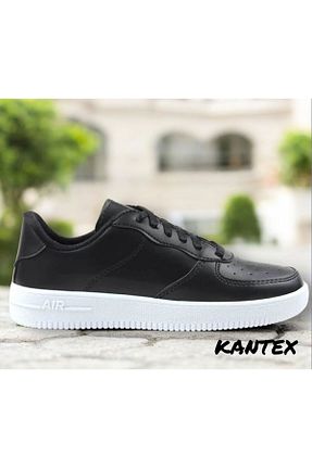 کفش اسنیکر مشکی زنانه بند دار KANTEX - کد 888188388