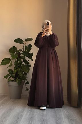 کلاه و ابایا قهوه ای زنانه پنبه ای ANDE - کد 871132479
