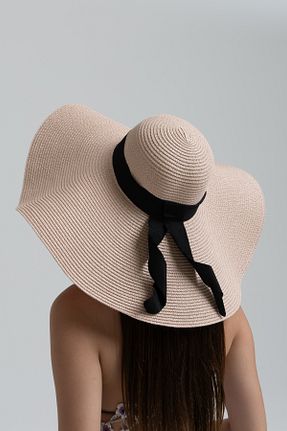 کلاه صورتی زنانه حصیر Luminos Butik - کد 840068961