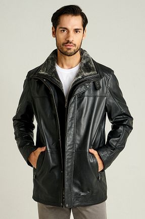 کاپشن مشکی مردانه رگولار Derimod - کد 3097430