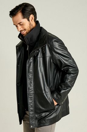 کاپشن مشکی مردانه رگولار Derimod - کد 3097430