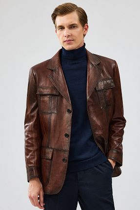 کت قهوه ای مردانه Blazer Derimod - کد 3003873